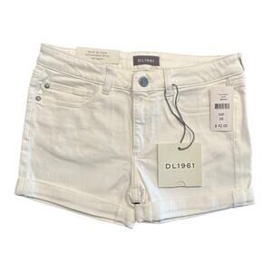 NWT DL1961 Piper Shorts, "Griffon" White, Girls Size 16